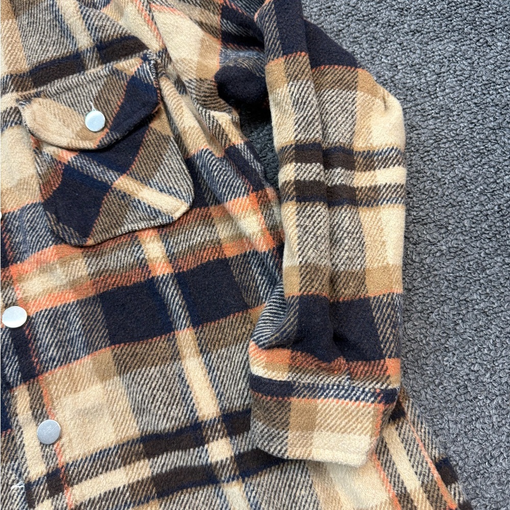 Plaid Button-Up Shacket - Picture 2 of 6